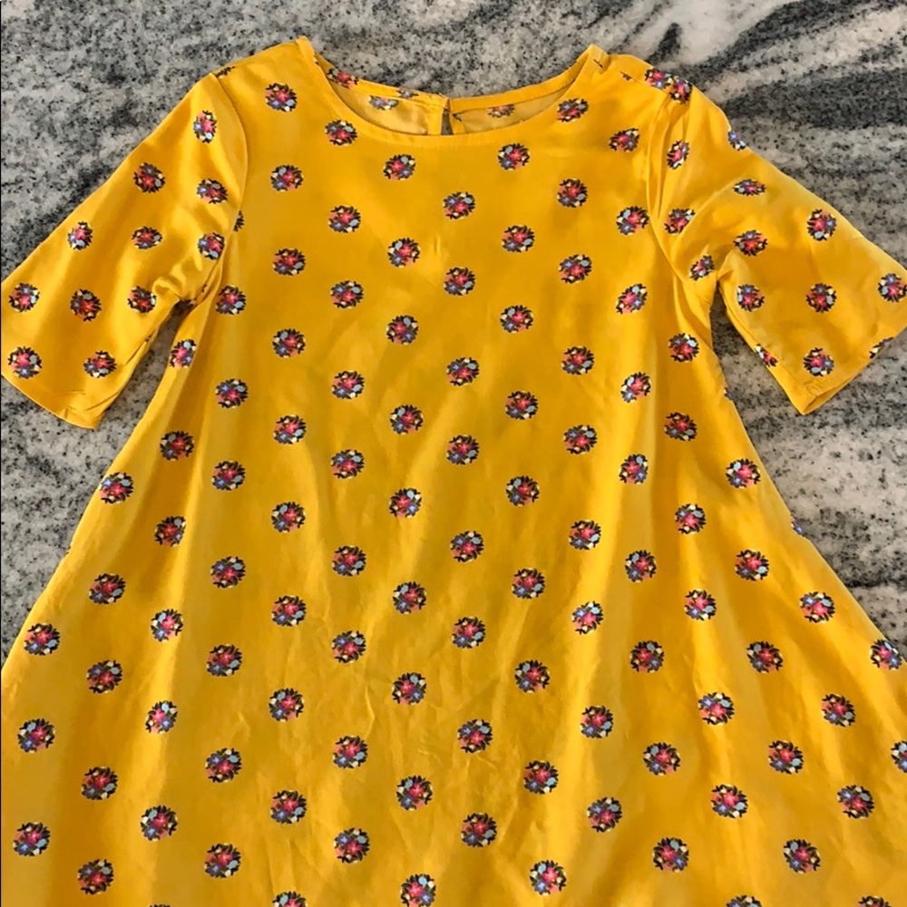 Yellow floral Old Navy girl shift dress